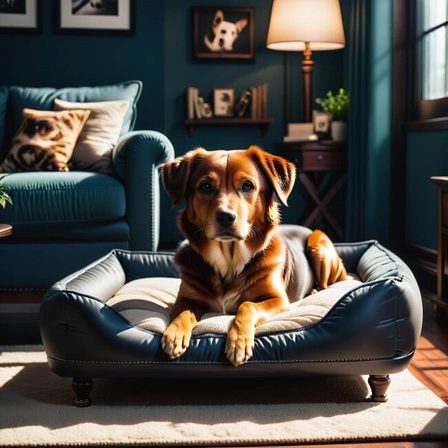 Legowisko na podnóżkach z możliwością prania pokrowca