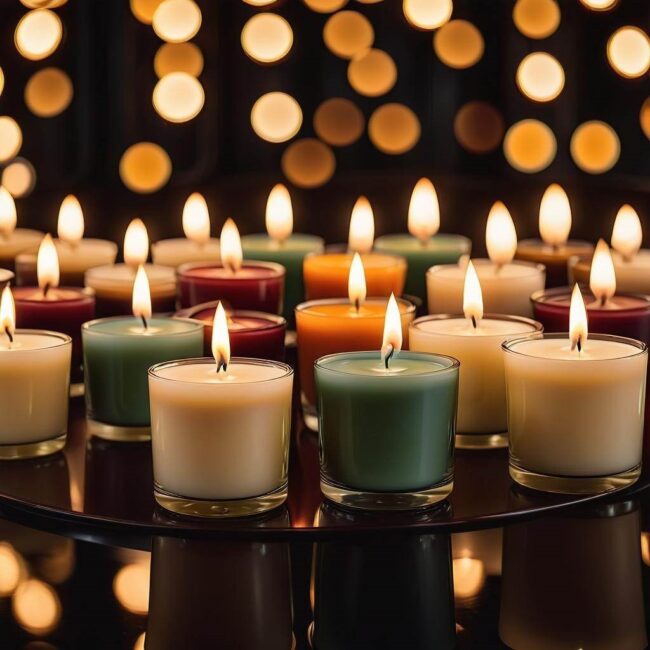 Małe świece sojowe zapachowe