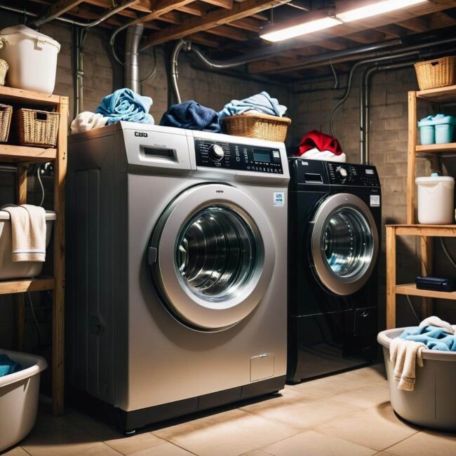 Pralka w piwnicy a wilgoć