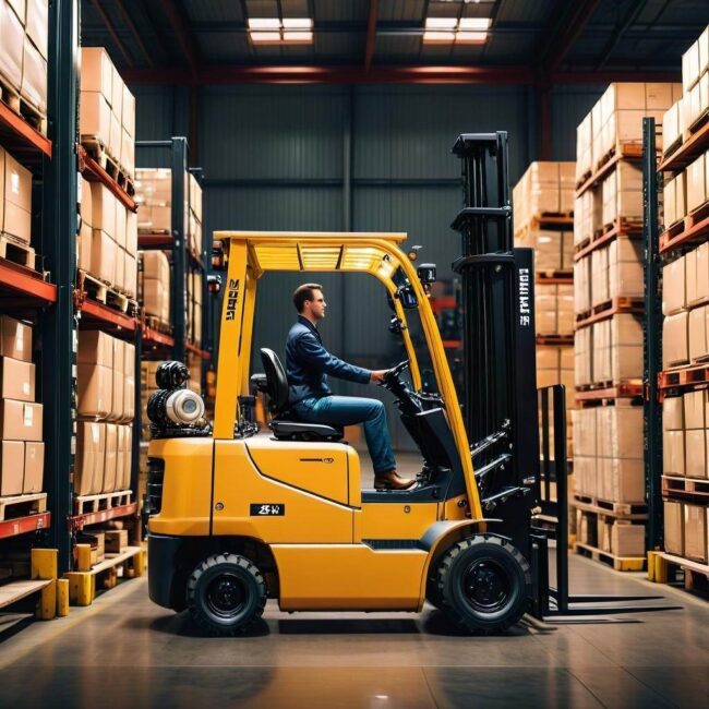 symulator jazdy wózkiem widłowym